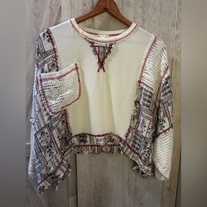 POL Patchwork Oversized Top — Size S — Brand New (No Tags)